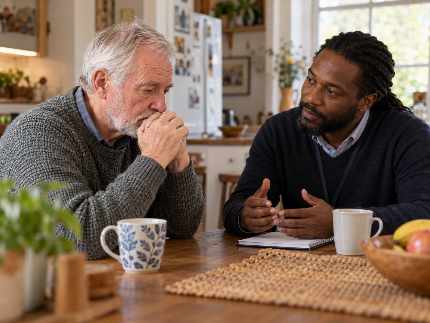 A therapist in conversation with a client